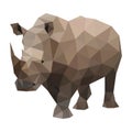 Low poly wild vector rhino
